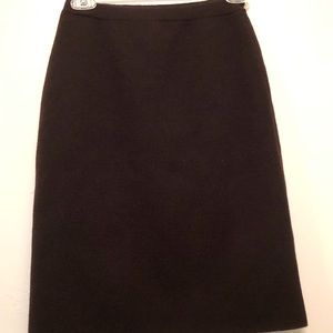 Eileen Fisher Choc Brown Str Wool Skirt PP NWT
